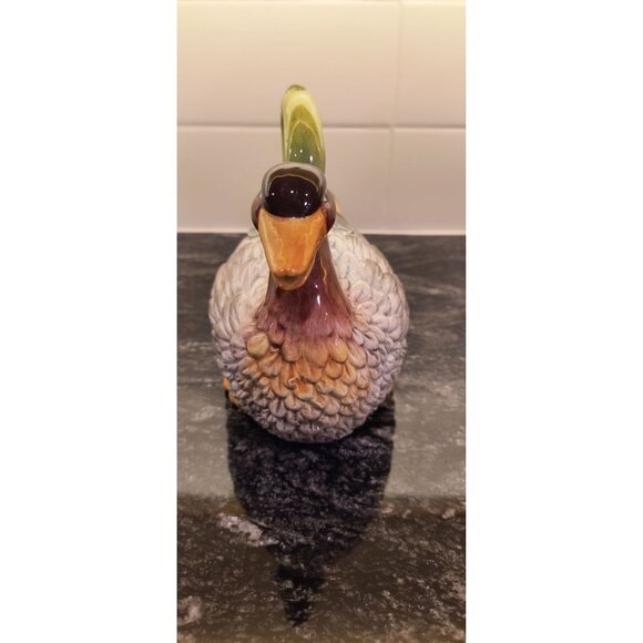 Italian Duck-Shaped Ceramic Teapot Hand-Painted Created for Neiman Marcus - Picture 2 of 9
